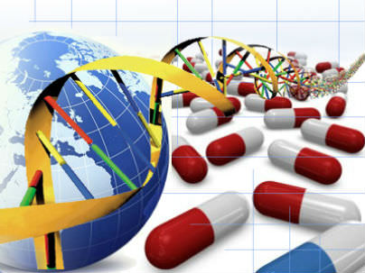 What could be more iconic than a double helix with pills?