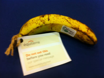 This banana was certified in Rio. 