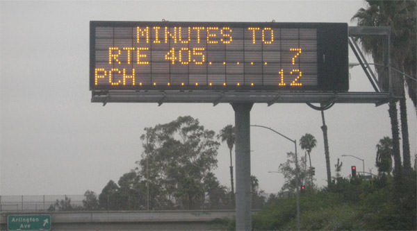 Carmageddon: Fast moving traffic on Interstate 10 July 16 2011