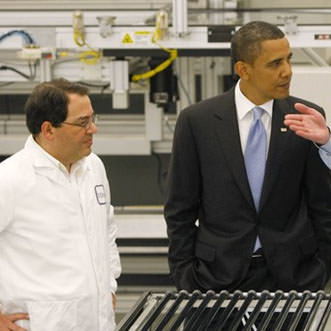 Solyndra's Ben Bierman with President Barack Obama Solyndra's Ben Bierman with President Barack Obama