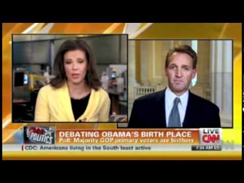 Jeff Flake declaiming birtherism on CNN in 2012. ||| YouTube