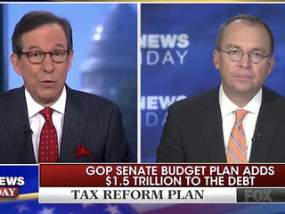 Chris Wallace and Mick Mulvaney ||| Fox News