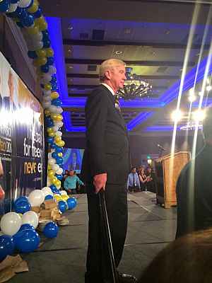 Bill Weld on Election Night, 2016. ||| Matt Welch