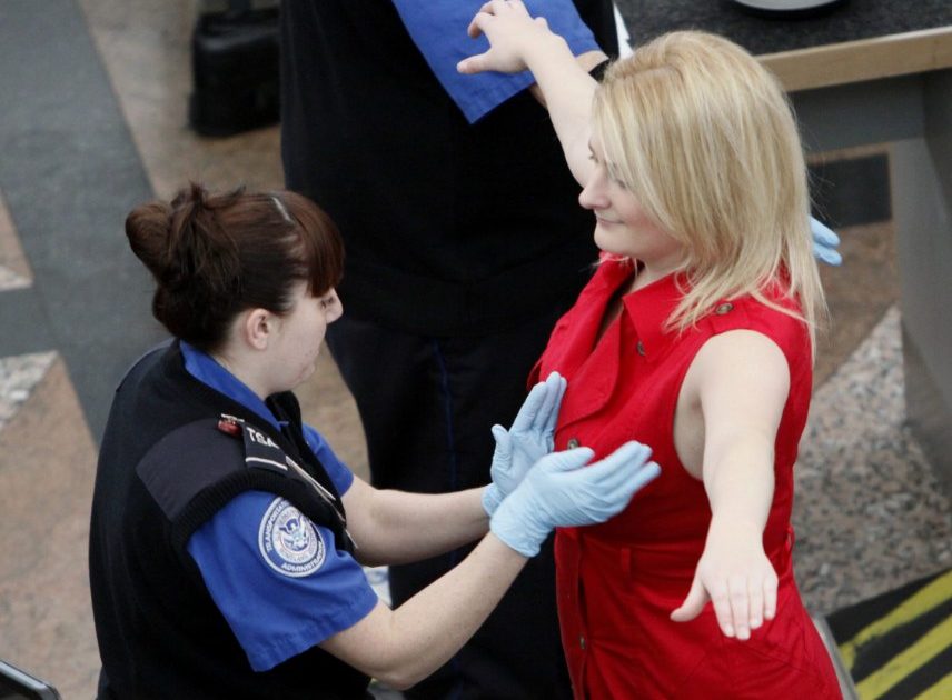 Tsa searching breasts for explosives