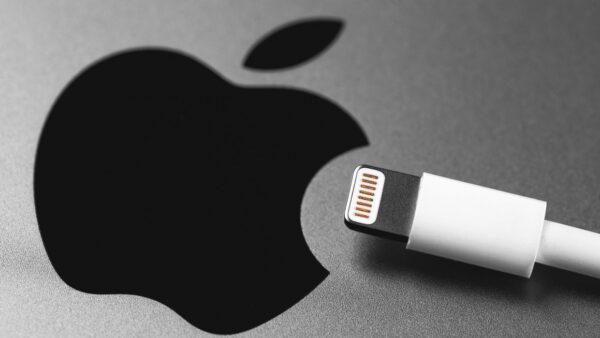 An Apple Lightning charger