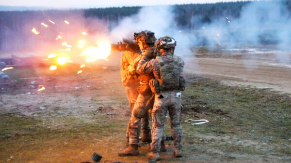 U.S. army testing weapons in Germany