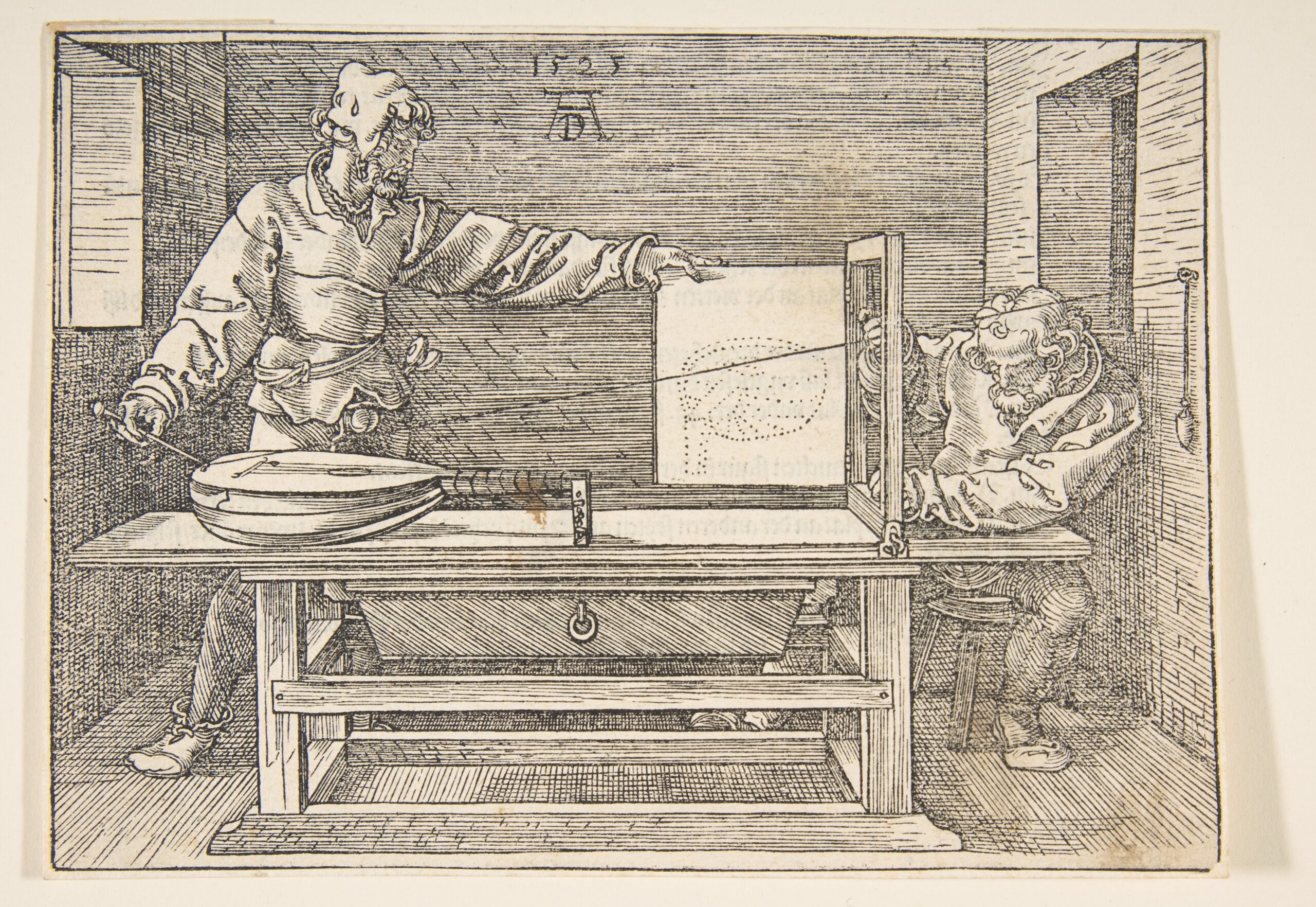 Dürer, The Draughtsman of the Lute (1525), Metropolitan Museum