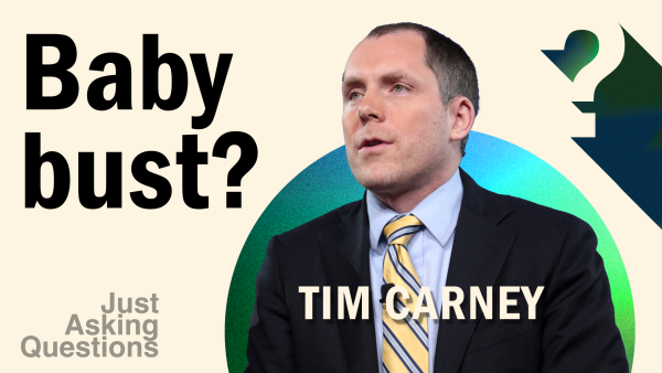 Tim Carney on a Just Asking Questions background