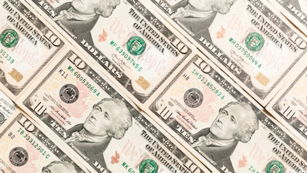 $10 bills showing Alexander Hamilton