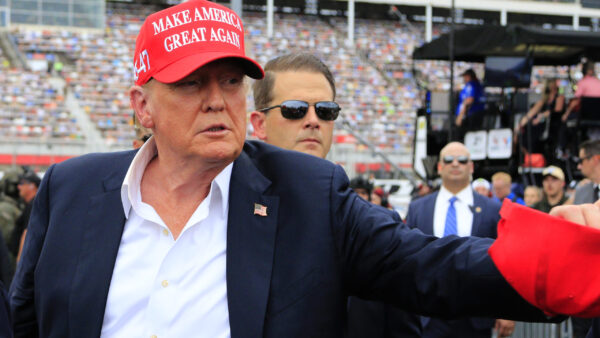 Donald Trump at a NASCAR event