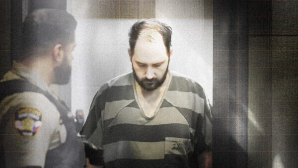 Daniel Perry enters court after he was convicted in 2023 of murdering Garrett Foster in 2020