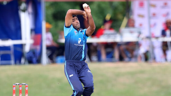 Cricket player during match