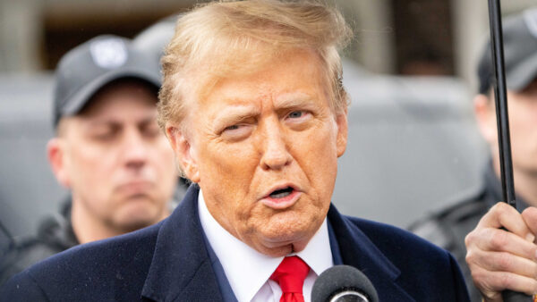 Donald Trump in Massapequa, Long Island, on March 28, 2024