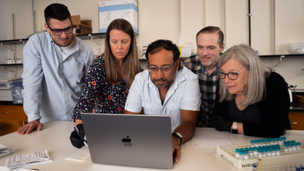 Drug researcher Nabarun Dasgupta with his colleagues at the University of North Carolina