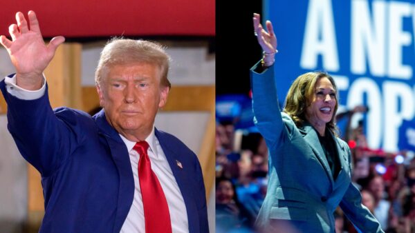 Donald Trump and Kamala Harris