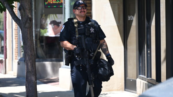 Homeland Security Investigations Agents and Skokie Police are executing a search warrant at Oakton Spa in Skokie, Illinois, United States, on June 14, 2024.