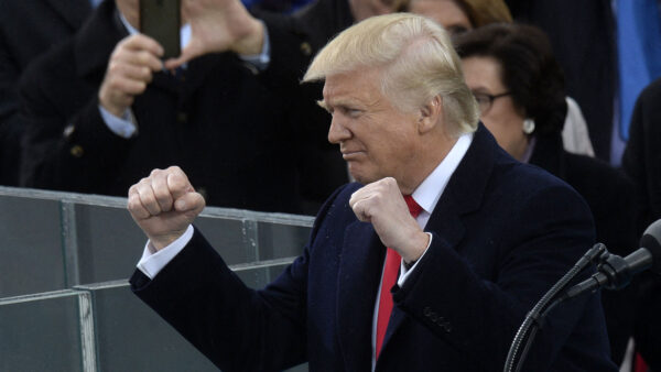 Donald Trump at his 2017 inauguration