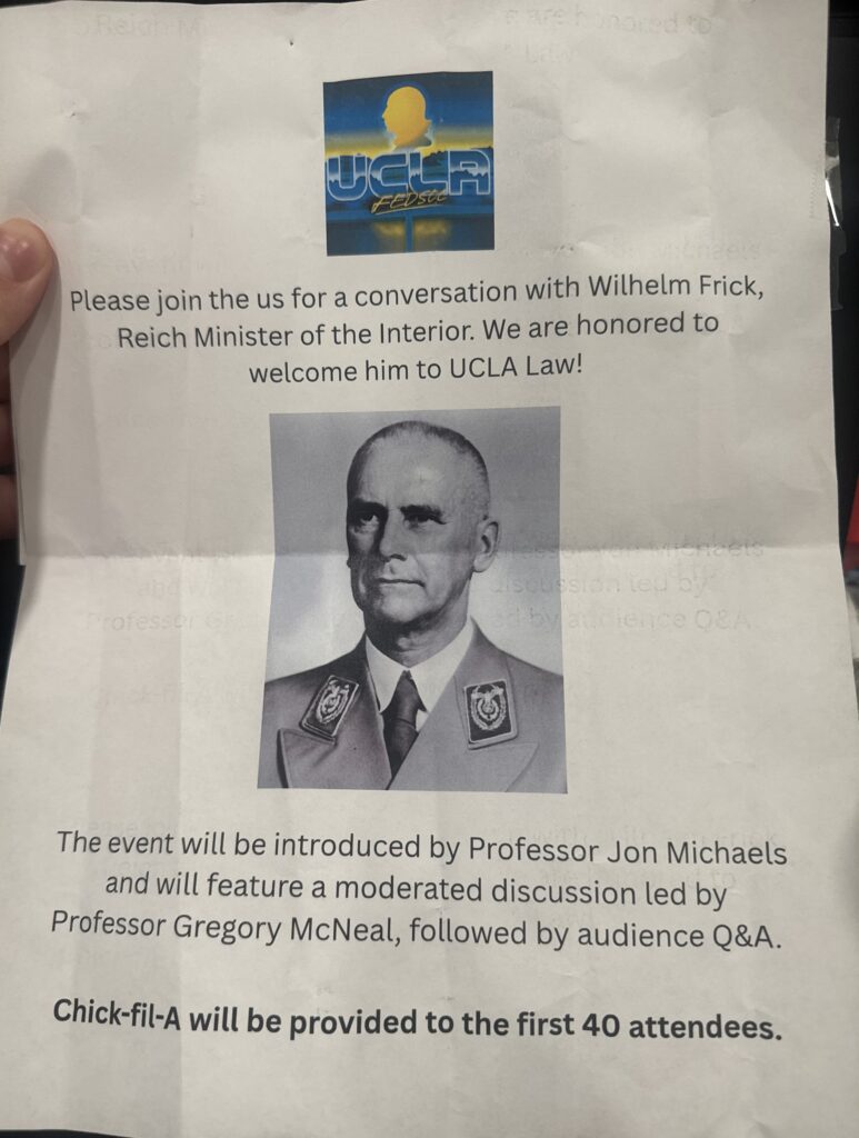 UCLA Students Protest FedSoc Event With DHS General Counsel James Percival