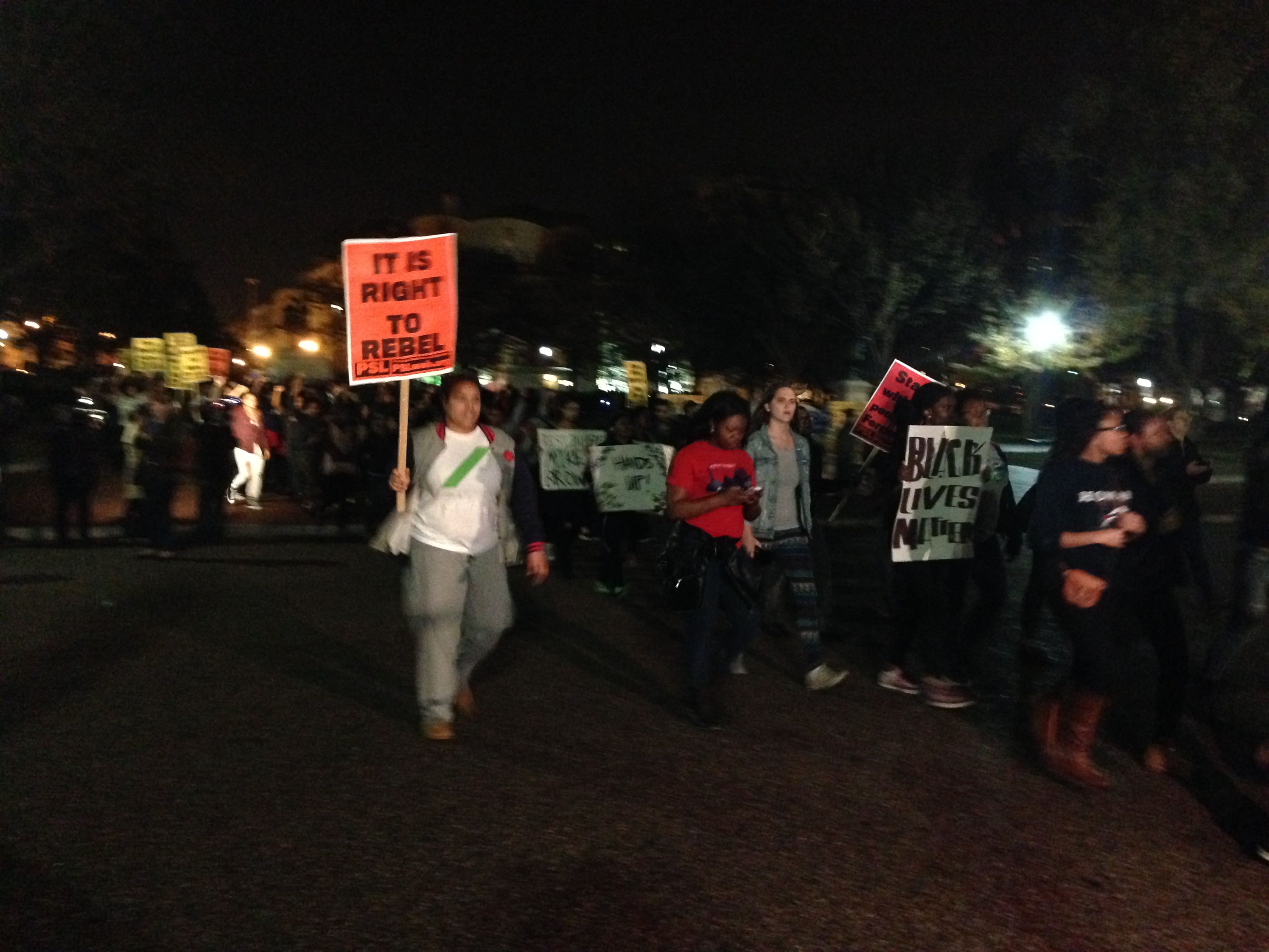 White House protesters after Ferguson decision.