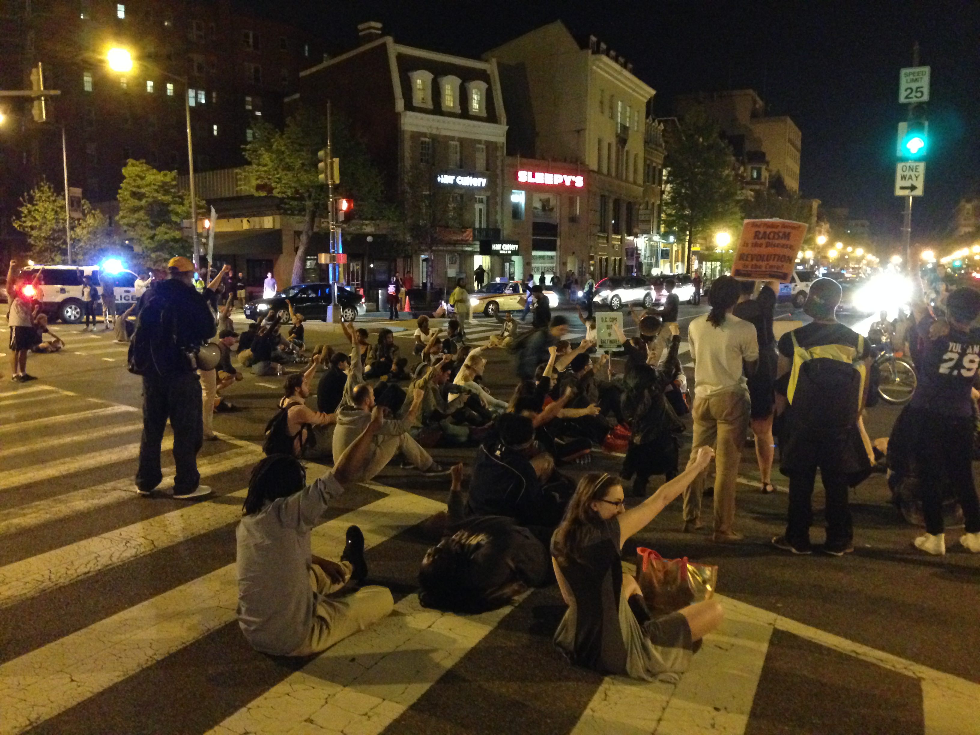 Protesters in Dupont Circle