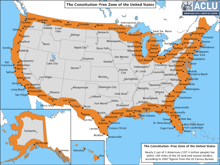 Good odds that you live in the "Constitution-free zone"