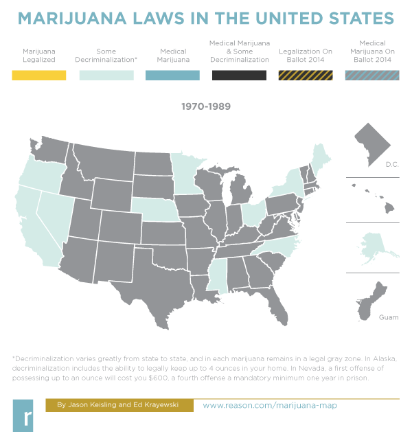 Map of marijuana laws in the United States