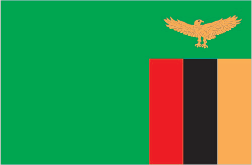 The flag of Zambia (from the CIA World Factbook).